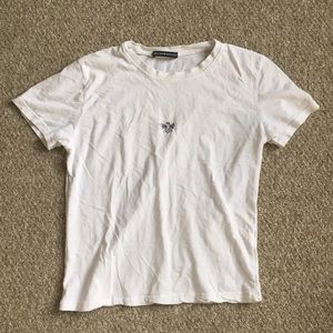 Brandy Melville embroidered bee tee
